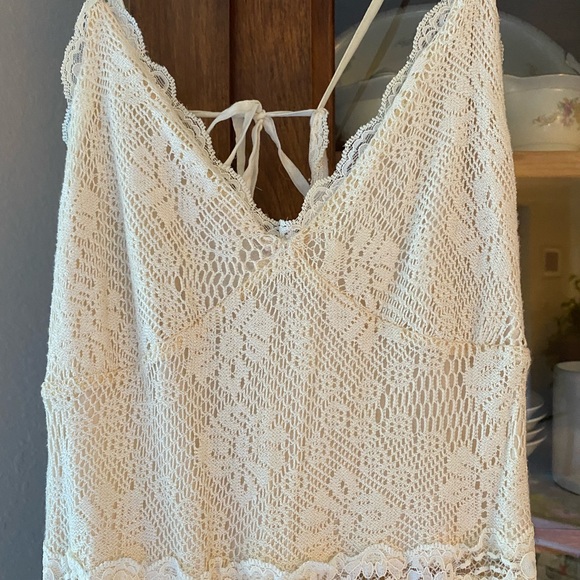 Ecoté White Lace Wide Leg Jumpsuit - Picture 4 of 12